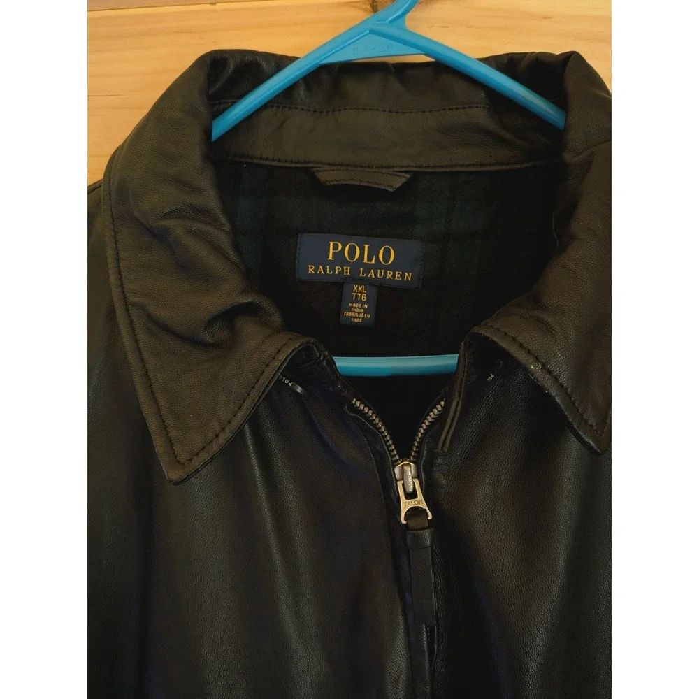 Polo Ralph Lauren Lamb Leather Jacket Mens XXL Classic Rugged Minimalist Preppy